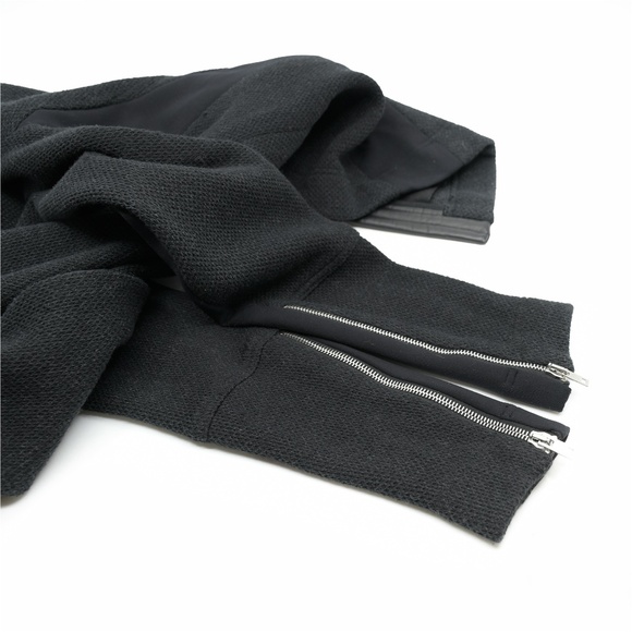 IRO Clever Dark Grey Knitted Jacket with Lambskin Trim - Picture 6 of 15